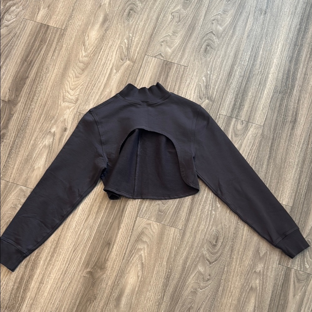 Lululemon Black Cropped Mock Neck Sweater
